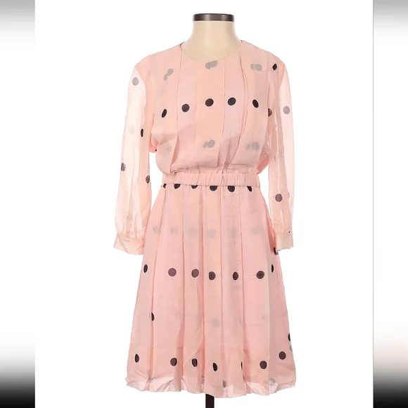 Kate Spade Polka Dotted Mini Dress 100% Silk Size 0 - Picture 4 of 6